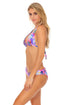 Luli Fama Pink Lagoon Halter bikini top